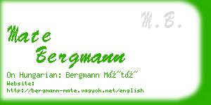 mate bergmann business card